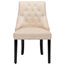 Velvet Dining Chair Upholstered Tufted Armless w/ Nailed Trim & Ring