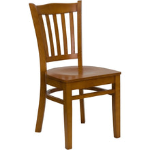 Vertical Slat Back Wooden Restaurant Chair - 16.75"W x 20.75"D x 34.5"H