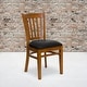Cherry Hardwood Slat Back Restaurant Chair - 17.5