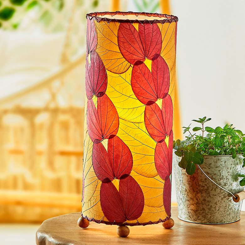 Eangee Purple Butterfly Uplight Table Lamp