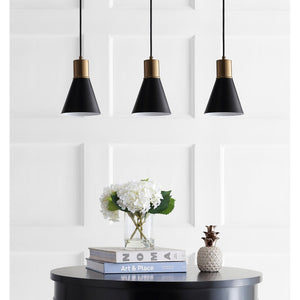 Watts Mid-Century Modern Iron LED Pendant, by JONATHAN Y