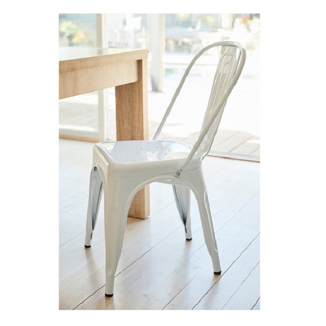 White Metal Armless Chair - 33'' H (SH 18