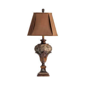 Wingate Brushed Umber 32" Resin Table Lamp - 32"H x 15"Sq