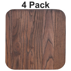 4 Pack Rustic Walnut Wood Seat for Colorful Metal Barstools