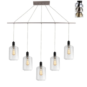 Woodbridge Lighting Blake 5-light Linear Pendant w/ ST64 Bulb