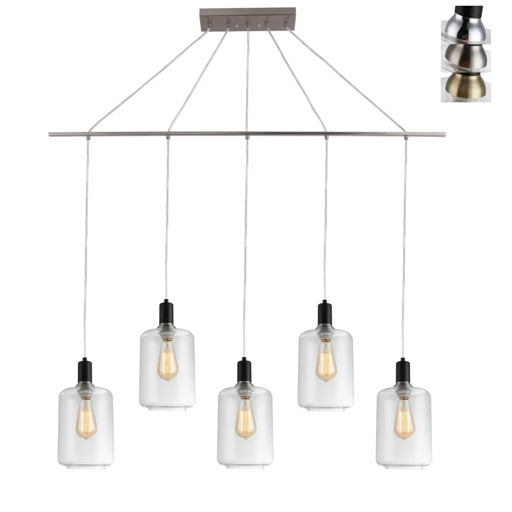 Woodbridge Lighting Blake 5-light Linear Pendant w/ ST64 Bulb