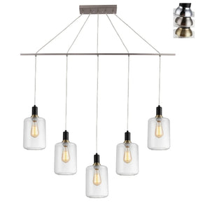 Woodbridge Lighting Blake 5-light Linear Pendant w/ ST64 Bulb