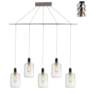 Woodbridge Lighting Blake 5-light Linear Pendant w/ ST64 Bulb