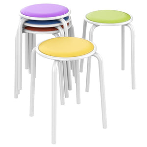 Yaheetech Portable Furniture Plastic Stack Stools with Padded Seat