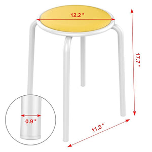 Yaheetech Portable Furniture Plastic Stack Stools with Padded Seat