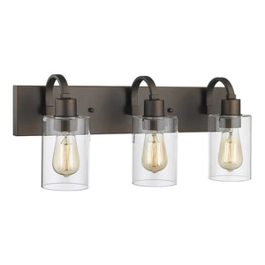 Bathroom Vanity Light Fixtures - Farmhouse Wall Light for Bathroom, Oil Rubbed Bronze Finish with Clear Glass