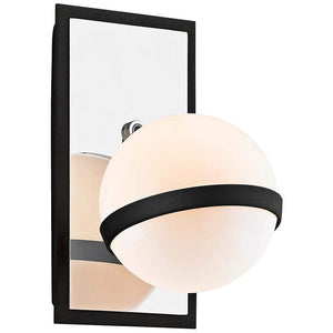 Ace 9" High Carbide Wall Sconce with Gloss Opal Shade