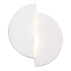 Ambiance Offset Circle LED Wall Sconce - Gloss White