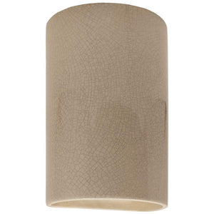 Ambiance Small Cylinder - Open Wall Sconce - Brown Crackle - Incandescent