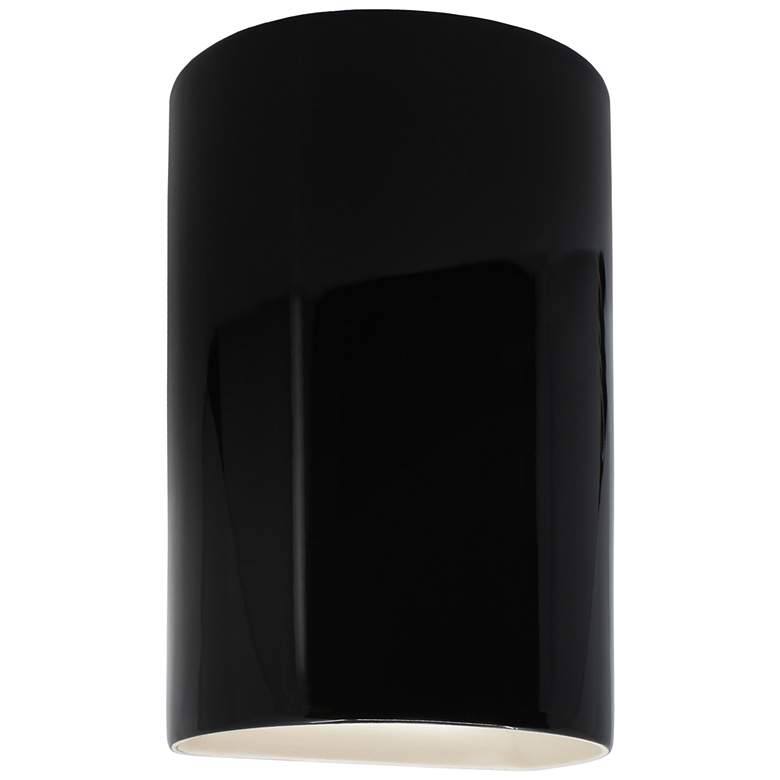 Ambiance Small Cylinder - Open Wall Sconce - Gloss Black - Incandescent