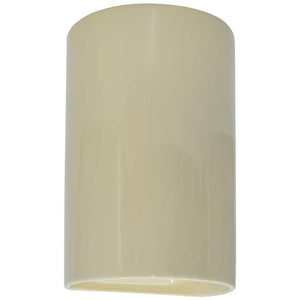 Ambiance Small Cylinder - Open Wall Sconce - Vanilla Gloss - Incandescent