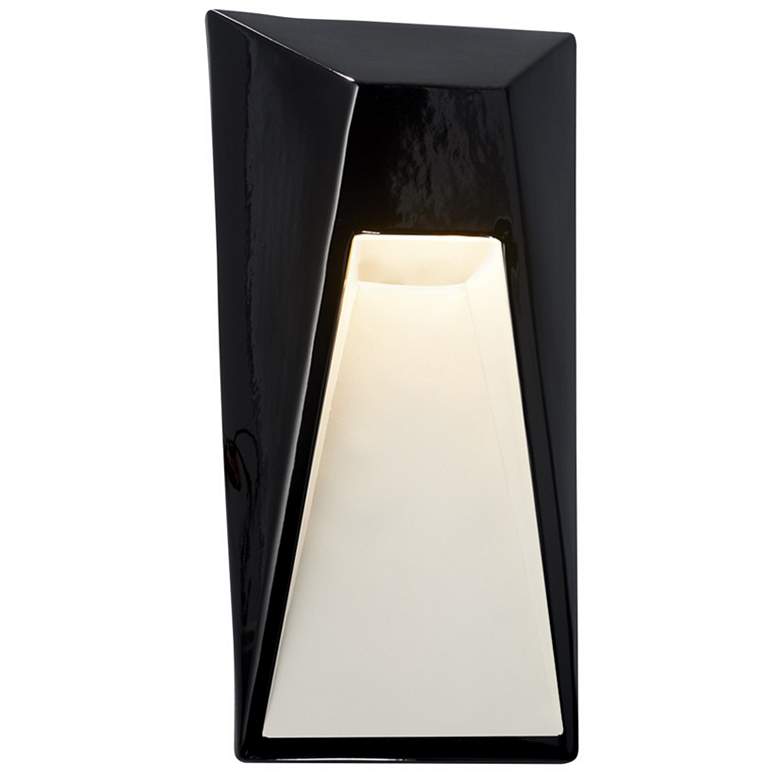Ambiance Vertice LED Wall Sconce - Gloss Black with Matte White Internal