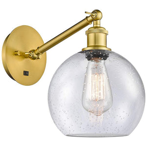 Ballston Athens 8" Incandescent Sconce - Gold Finish - Seedy Shade