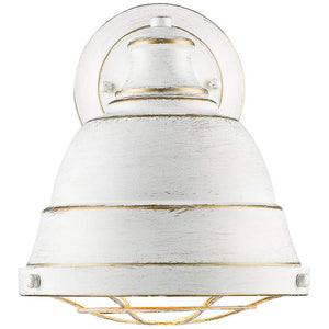 Bartlett 10 1/4" High Vintage French White Finish Wall Sconce