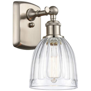 Brookfield 6" LED Sconce - Nickel Finish - Clear Shade