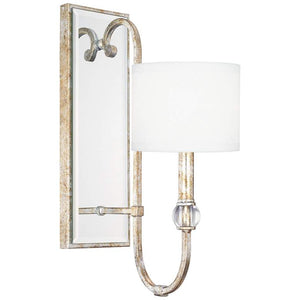 Charleston 17 1/2" High Silver and Gold Leaf Wall Sconce