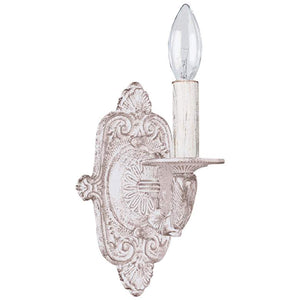 Crystorama Paris Market 9 1/2"H Antique White Wall Sconce