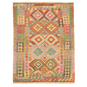 Anne Hathaway Collection Flat-weave Sivas Brown Wool Kilim Rug