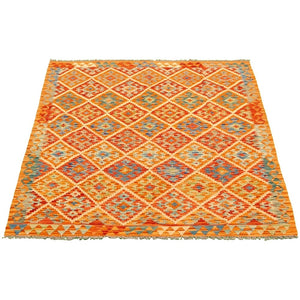 Anne Hathaway Collection Flat-weave Sivas Copper Wool Kilim Rug