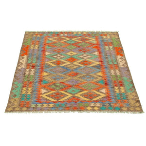 Anne Hathaway Collection Flat-weave Sivas Grey Wool Kilim Rug