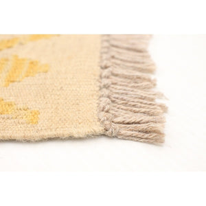 Flat-weave Sivas Ivory Wool Kilim