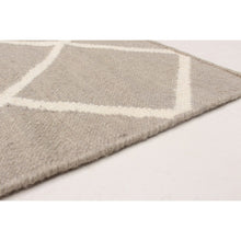 Flat-weave Ankara Grey Wool Kilim Area Rug