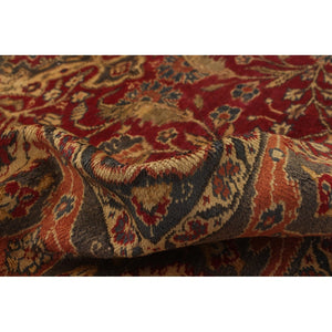 Hand-knotted Anatolian Vintage Dark Red Wool Soft Rug