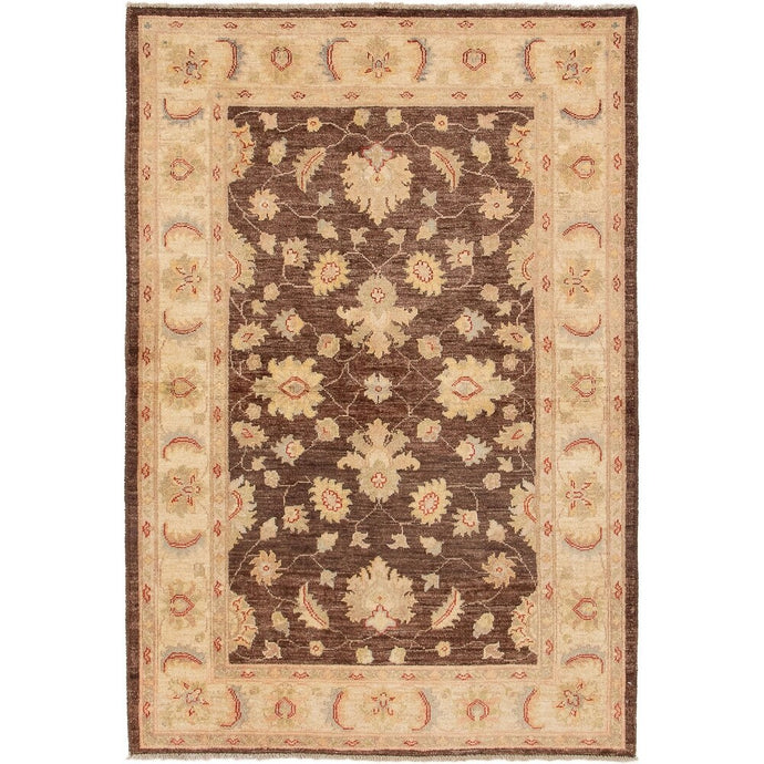 Hand-knotted Chobi Finest Dark Brown Wool Soft Rug