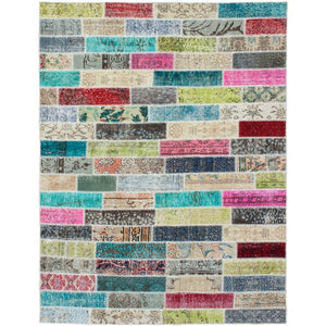 Hand-knotted Color Transition Multi Color Wool Soft Rug