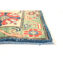 Hand-knotted Finest Gazni Blue Wool Soft Rug