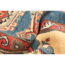 Hand-knotted Finest Gazni Blue Wool Soft Rug