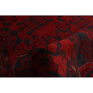 Hand-knotted Finest Khal Mohammadi Red Wool Soft Rug