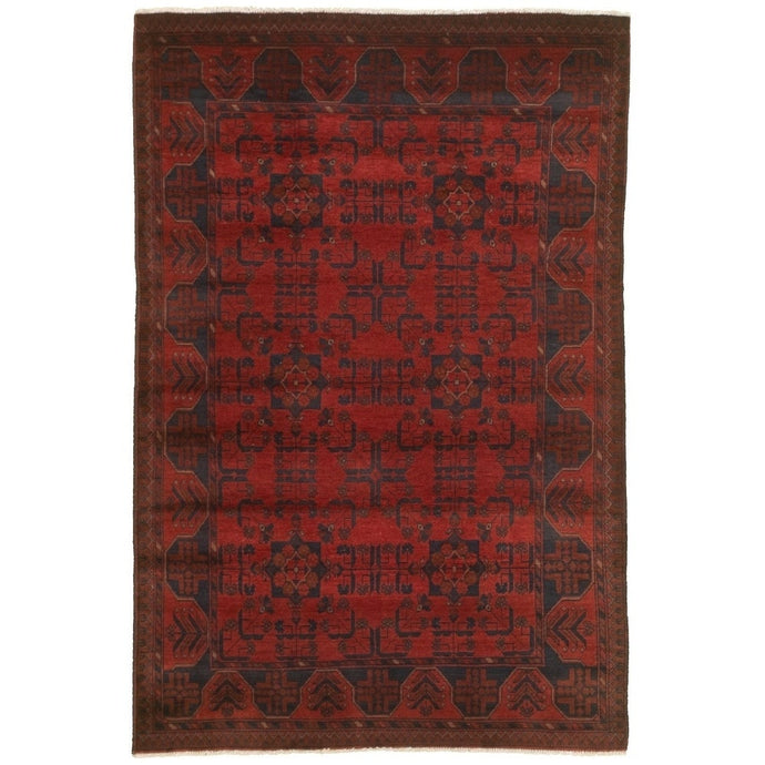 Hand-knotted Finest Khal Mohammadi Red Wool Soft Rug