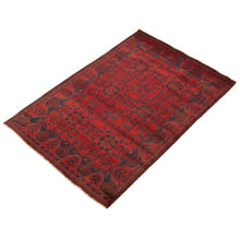 Hand-knotted Finest Khal Mohammadi Red Wool Soft Rug