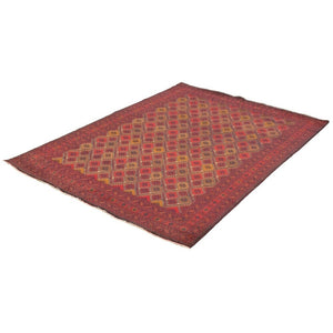 Hand-knotted Finest Khal Mohammadi Red Wool Soft Rug