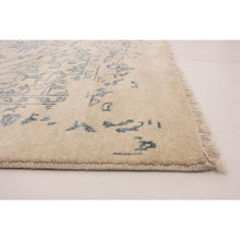 Hand-knotted La Seda Cream Silk, Wool Soft Rug