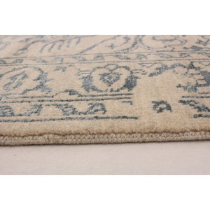 Hand-knotted La Seda Cream Silk, Wool Soft Rug