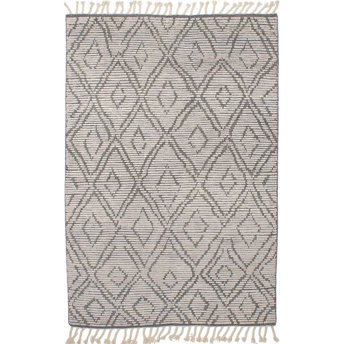 Hand-knotted Mystique Light Grey Wool Soft Rug