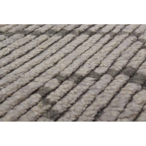 Hand-knotted Mystique Light Grey Wool Soft Rug