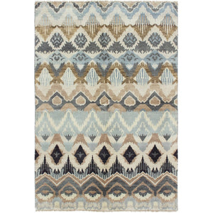 Hand-knotted Shalimar Cream, Tan Wool Soft Rug