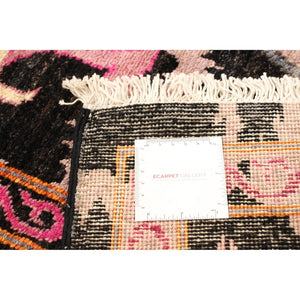 Hand-knotted Signature Collection Black Wool Soft Rug