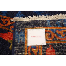 Hand-knotted Signature Collection Navy Wool Soft Rug