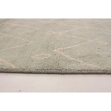 Hand-knotted Tangier Green Wool Soft Rug