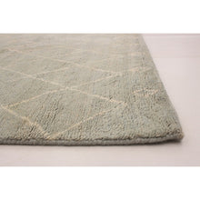 Hand-knotted Tangier Green Wool Soft Rug