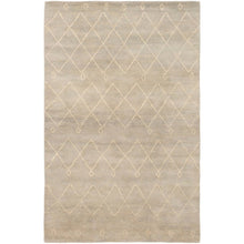 Hand-knotted Tangier Green Wool Soft Rug